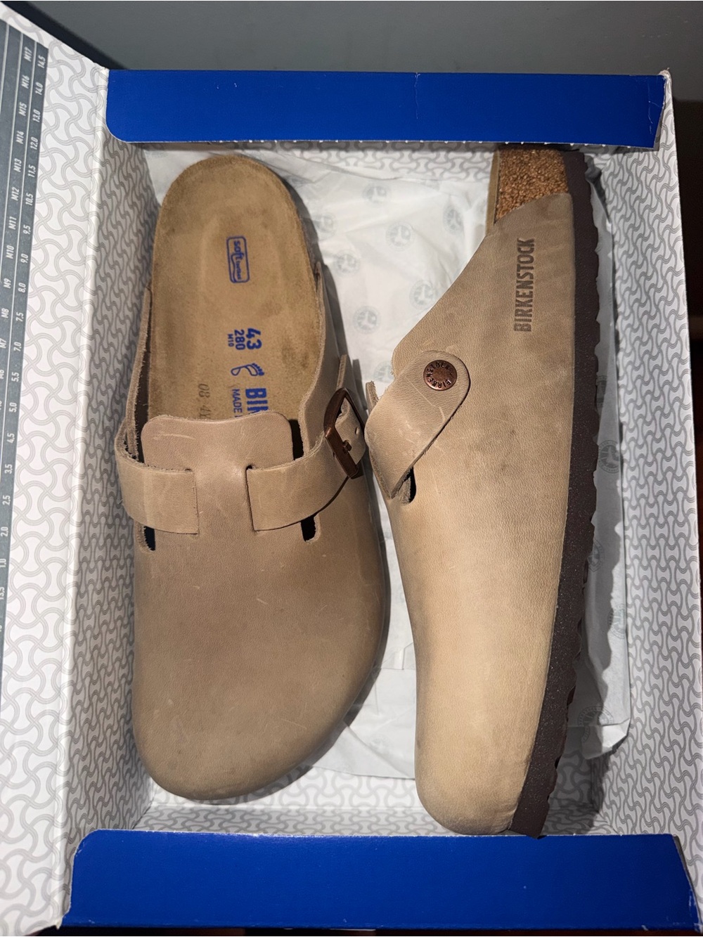 Birkenstock Men’s Boston Clog in Beige Taupe